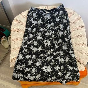 Vintage Floral Long Skirt